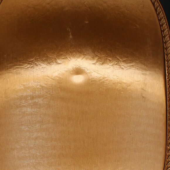 Vintage Copper Plated Tray Scroll Filigree Design Pattern Retro Kitchen Decor - Picture 6 of 7